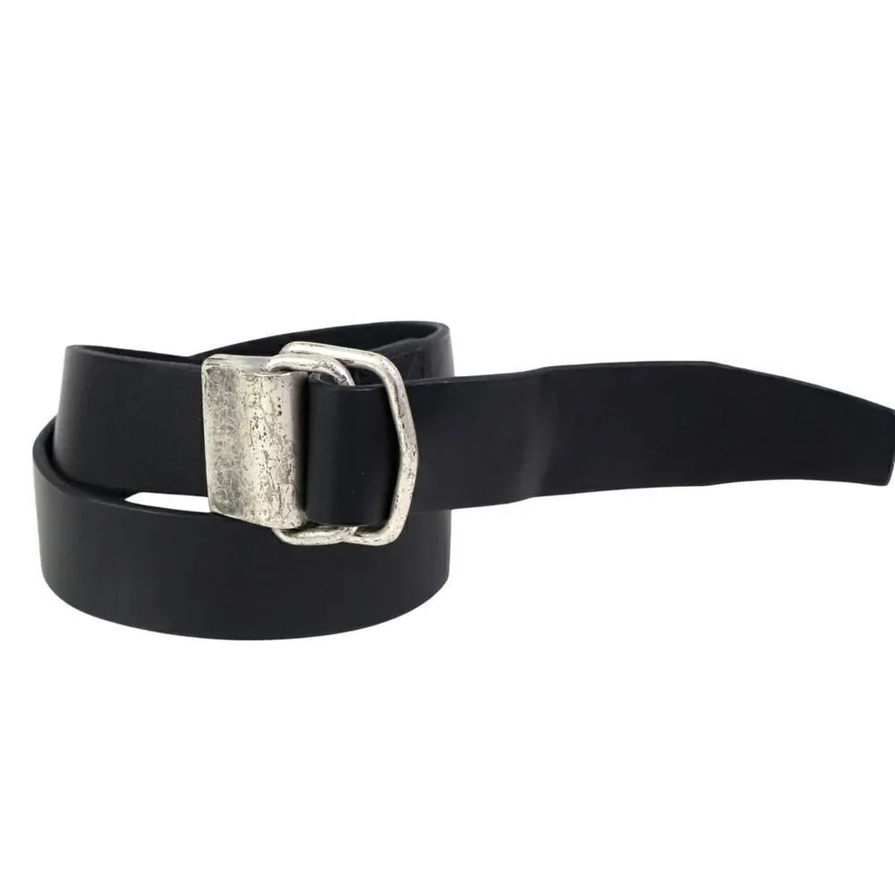 AL & Co BLACK REAL LEATHER 1 3/8"Wd DRESS CASUAL CLASSIC WOMEN'S BELT Sz 30 (R7